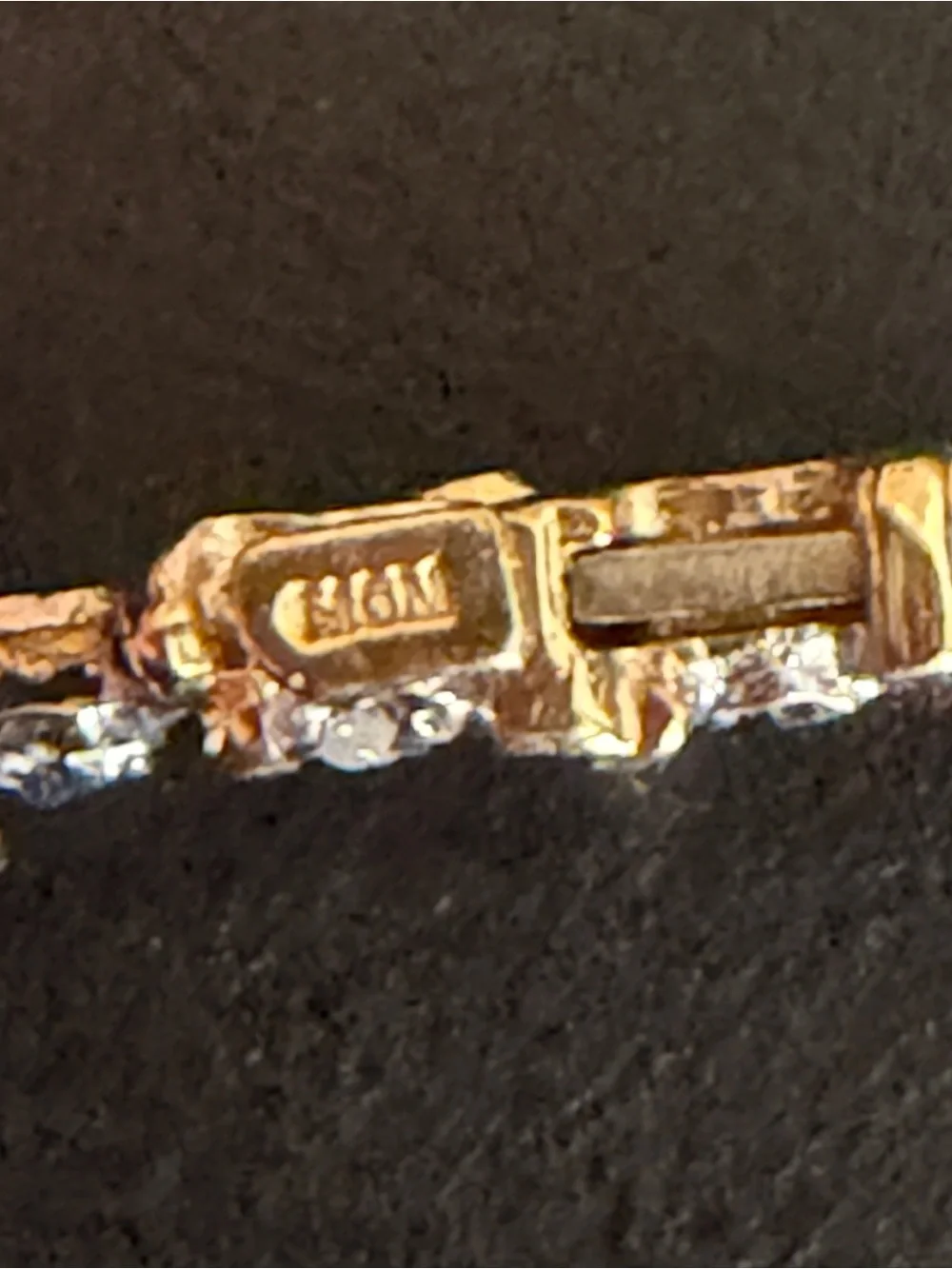 MGM Jewelry Inc 10K Gold Diamond Tennis Bracelet Safety Clasp Delicate Dainty - Picture 11 of 12
